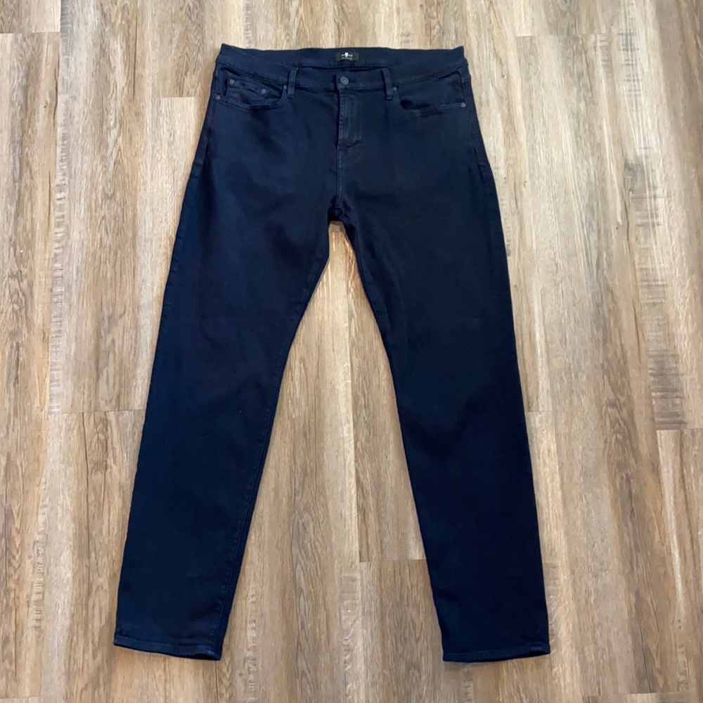 7 For All Man Kind Dark Blue Denim size 38 Straight